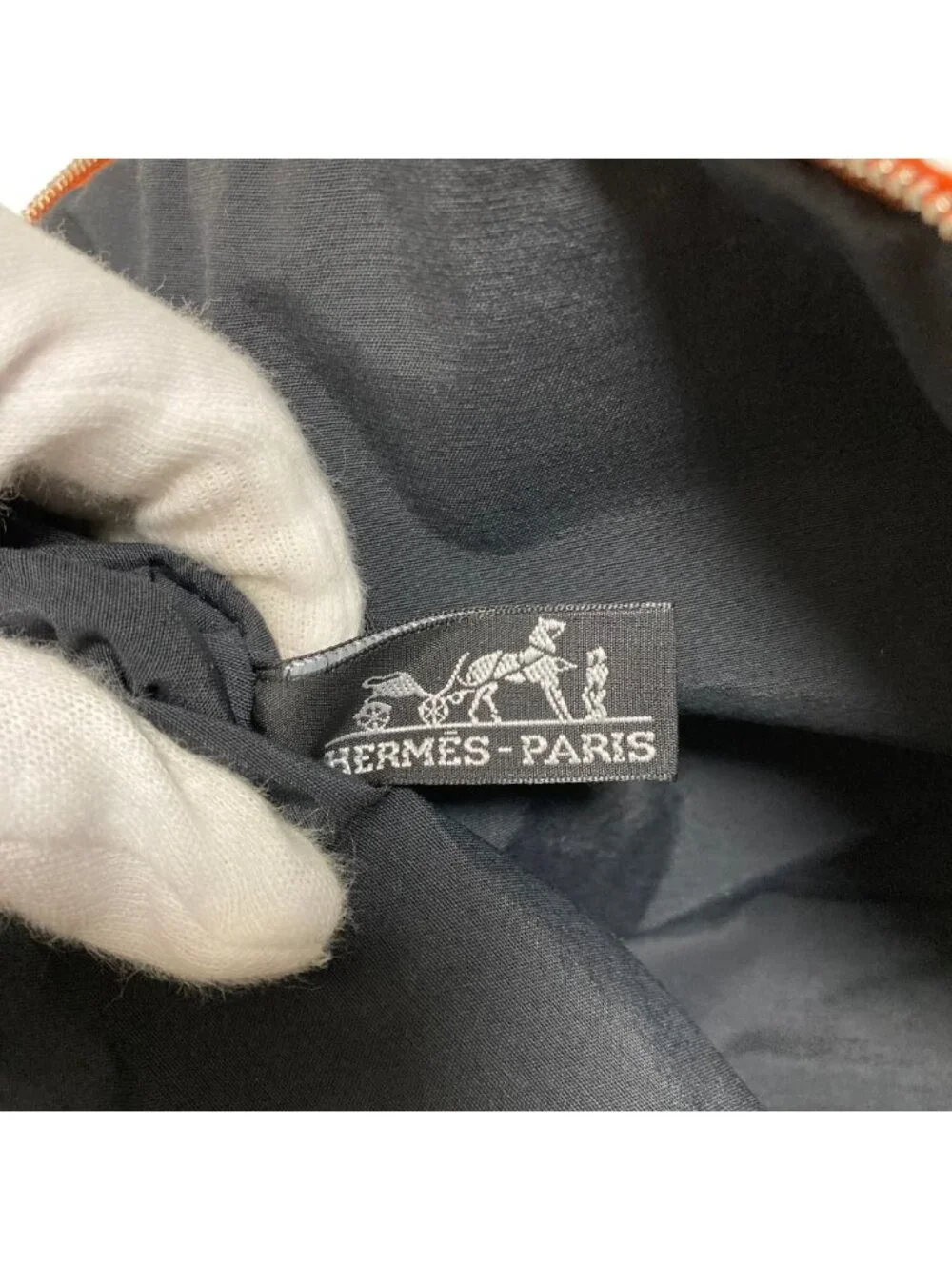 Hermes Canvas Bolide Pouch 31 Orange
